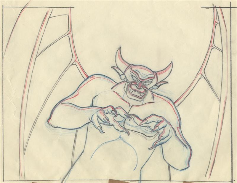 Chernabog from Fantasia, 1940 original production drawing.