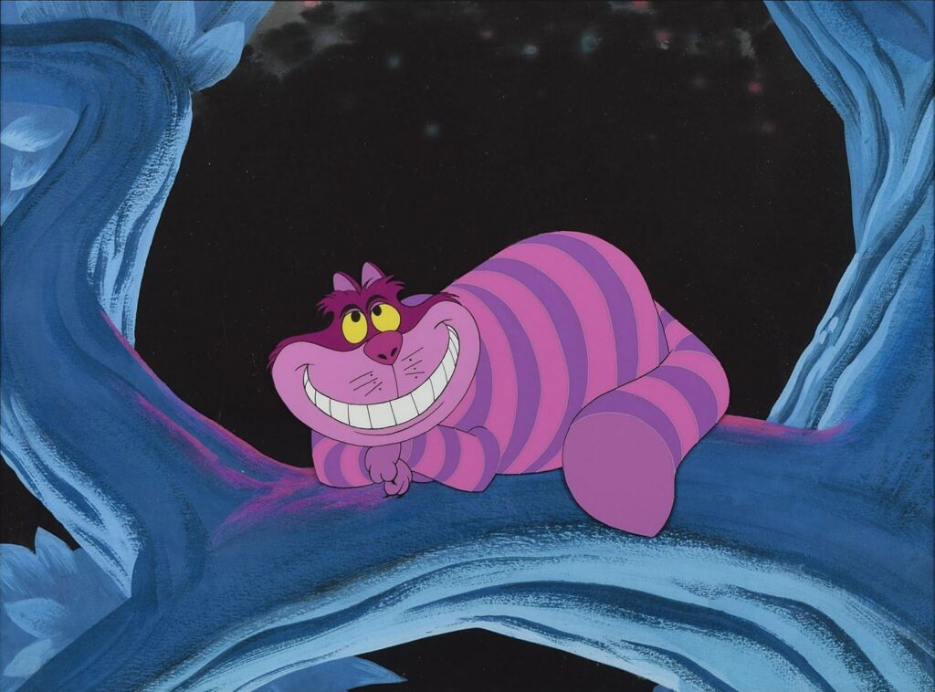 Cheshire Cat production cel, production background