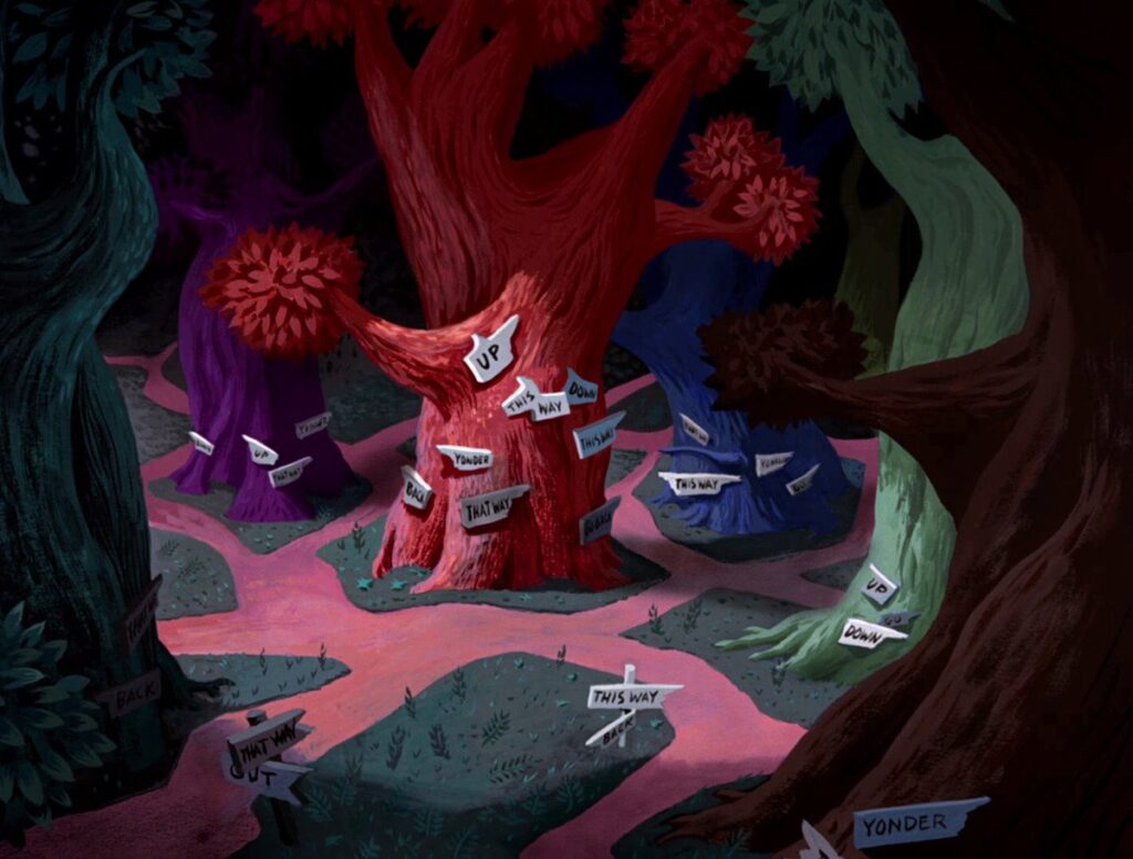 Alice in Wonderland production background