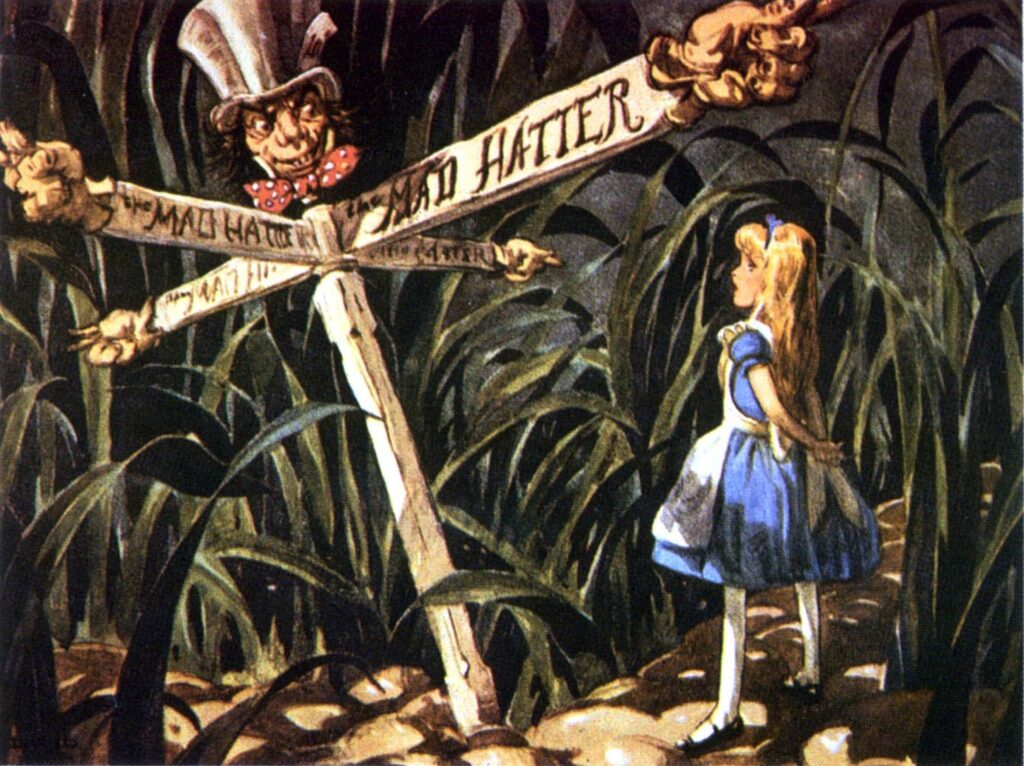 Alice in Wonderland concept painting by David Hall