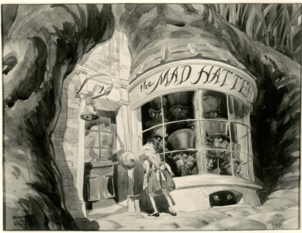 Alice and the Mad Hatter concept painting by David Hall