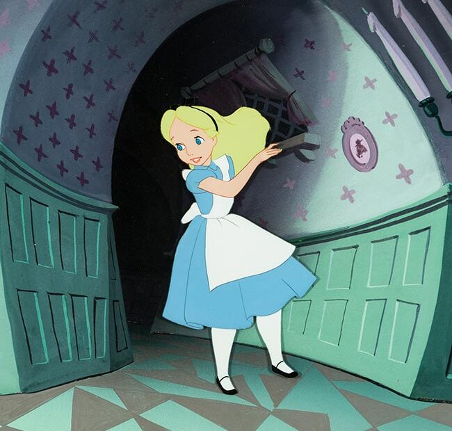 Alice production cel, production background