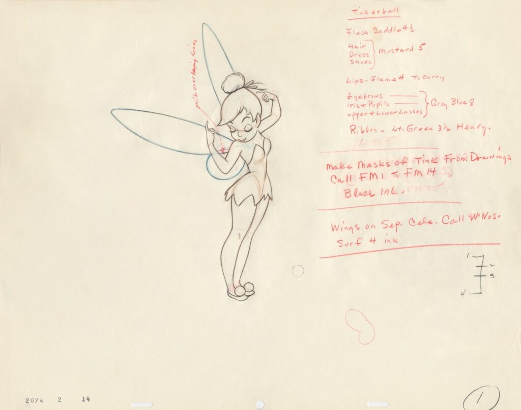 Tinkerbell extreme chief animator’s production drawing