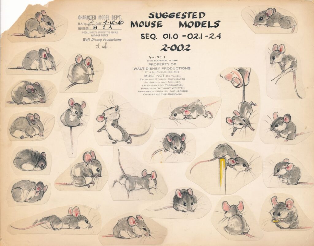 Mouse original model sheet