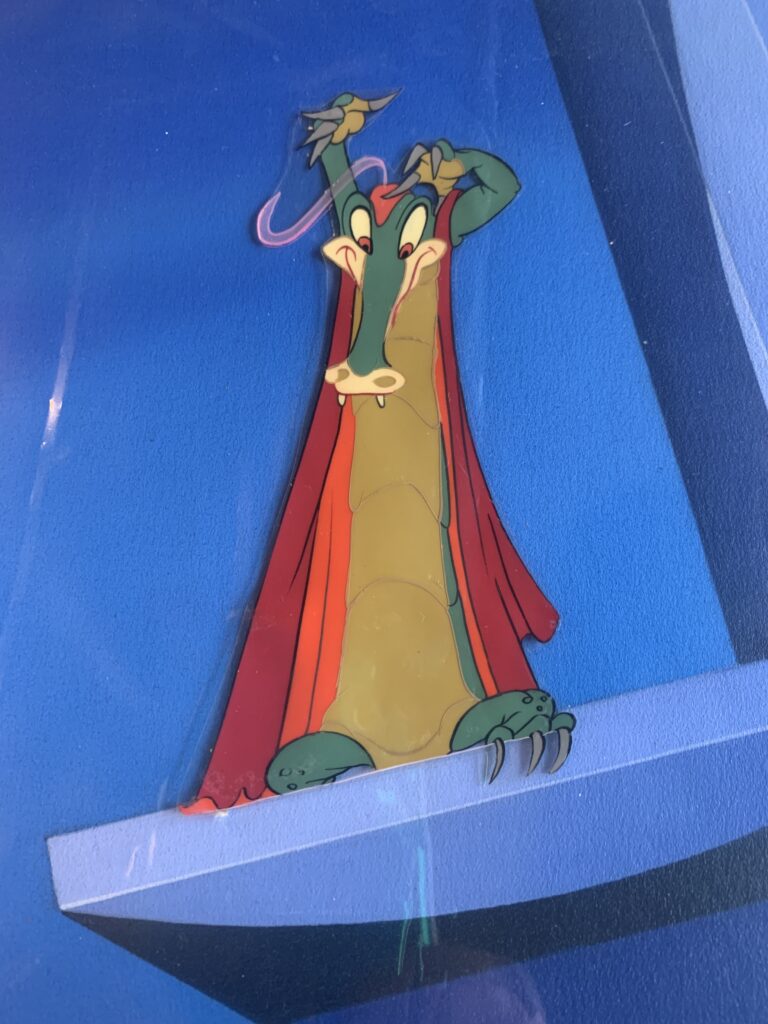 Ben Ali Gator from Fantasia, 1940 original production cel, custom hand painted background $5350.00