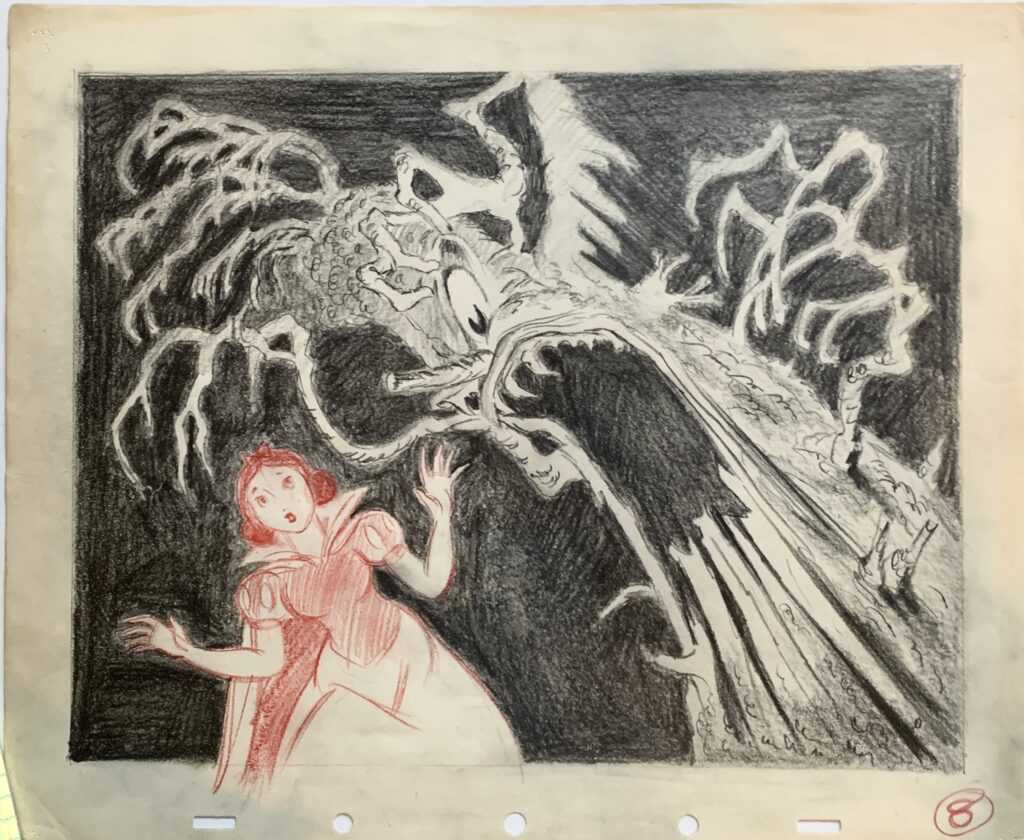 Snow White from Snow White and the Seven Dwarfs, 1937 original concept drawing attributed to Ferdinand Horvath $6975.00