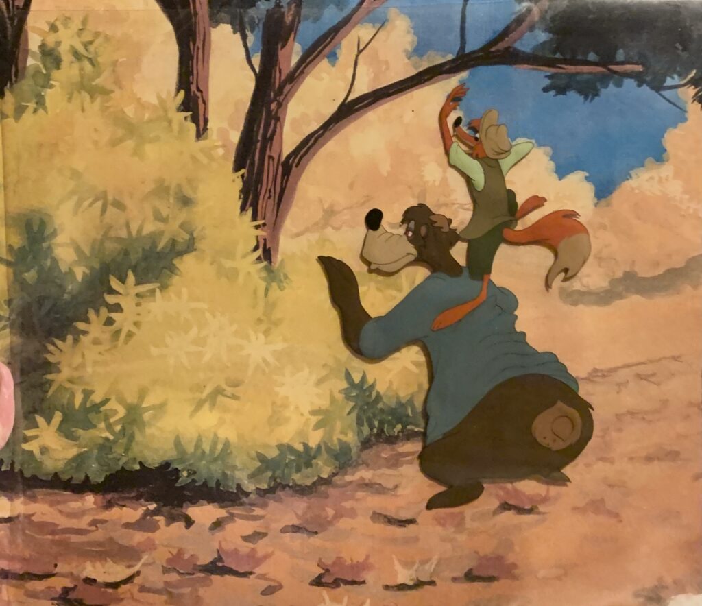 Brer Bear and Brer Fox from Song of the South, 1946 original production cel