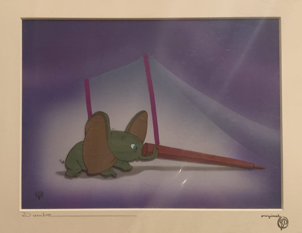 Dumbo, 1941 original production cel, Courvoisier background. $7950.00