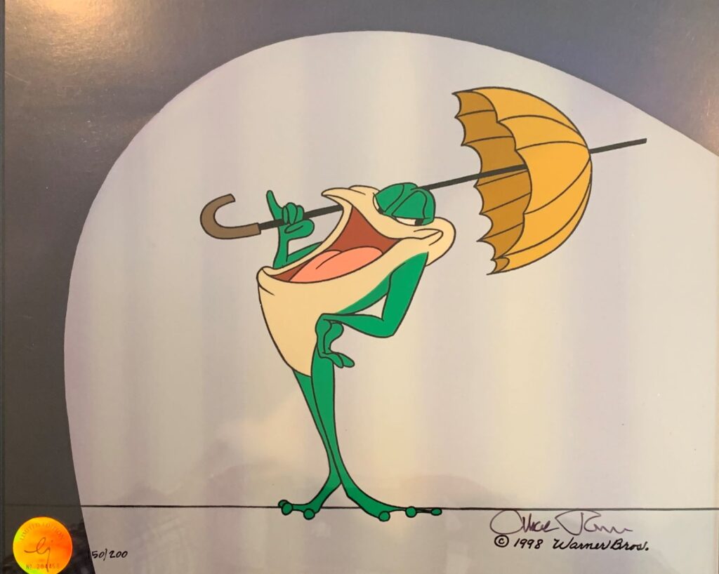 Michigan J Frog Tribute, 1998 limited edition cel signed by Chuck Jones $1350.00